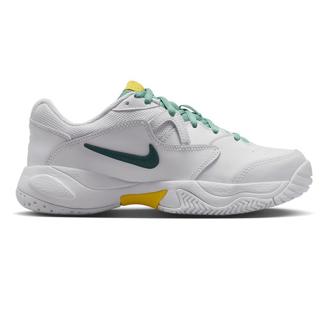 Nike Court Lite 2 Junior Tennis Shoe - White/Dark Atomic Teal/Healing Jade