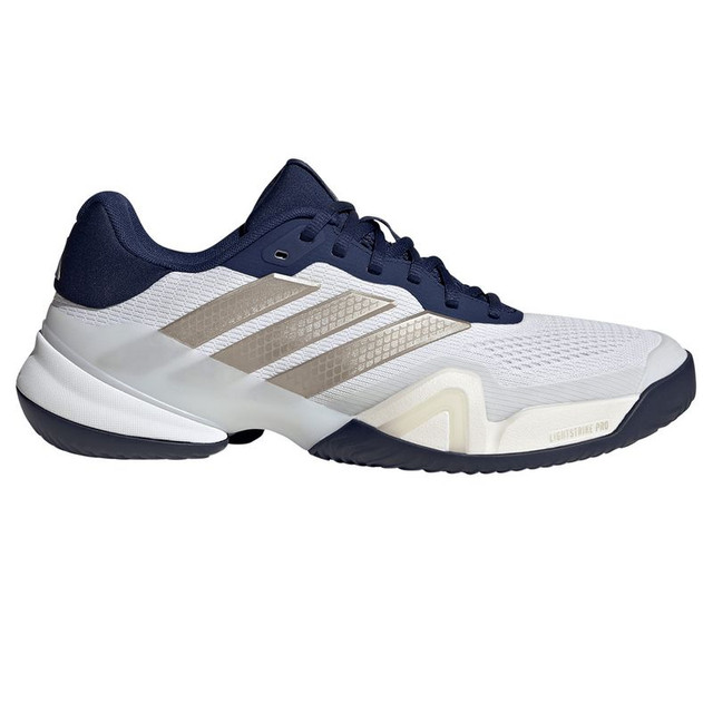 adidas Barricade 14 Mens Tennis Shoe - White/Cyber Metallic/Dark Blue