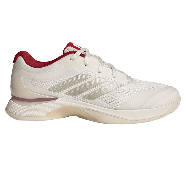 adidas Avacourt 3 Womens Tennis Shoe - Chalk White/Ice Gold Metallic/Victory Red