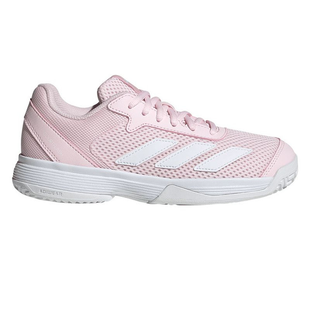 adidas Courtflash Junior Tennis Shoe - Distilled Pink/White