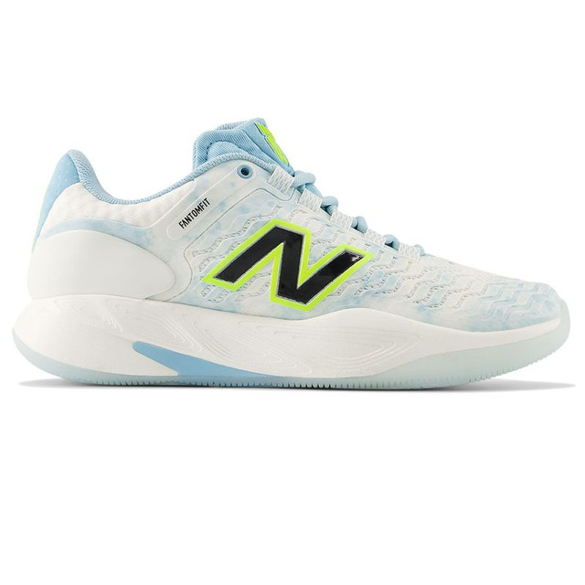New Balance CT-Rally v2 (D) Womens Tennis Shoe - White/Sea Salt/Glint Blue
