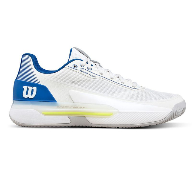 Wilson Rush Tour 5 Mens Tennis Shoe - White/Deja Vu Blue/Lunar Rock