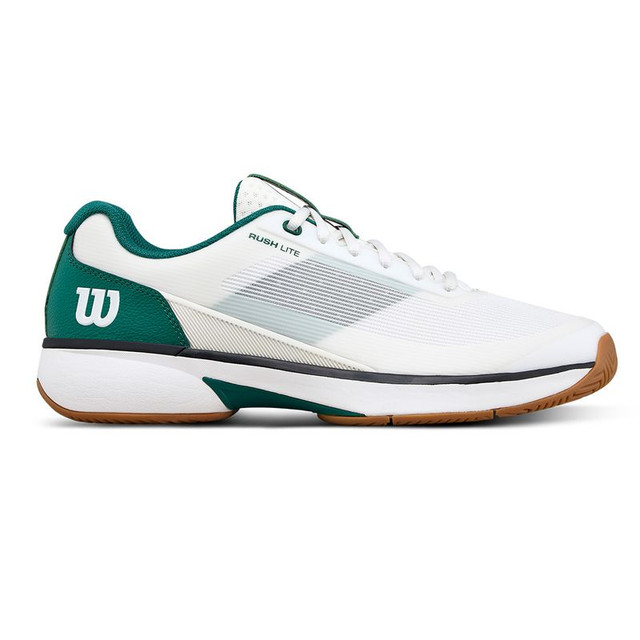 Wilson Rush Lite 5 Mens Tennis Shoe - White/Evergreen/Gum