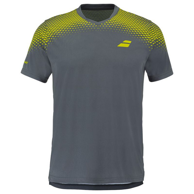 Babolat Aero Crew Neck Shirt - Grey/Aero