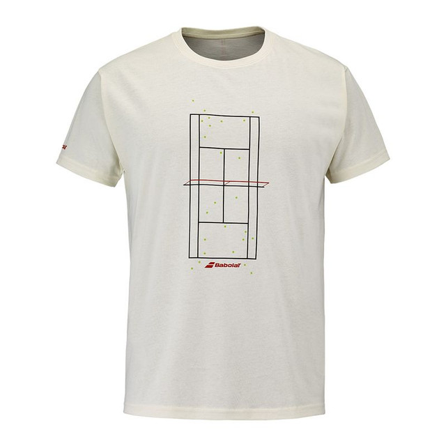 Babolat Exercise Message Tee Shirt - Cannoli Cream