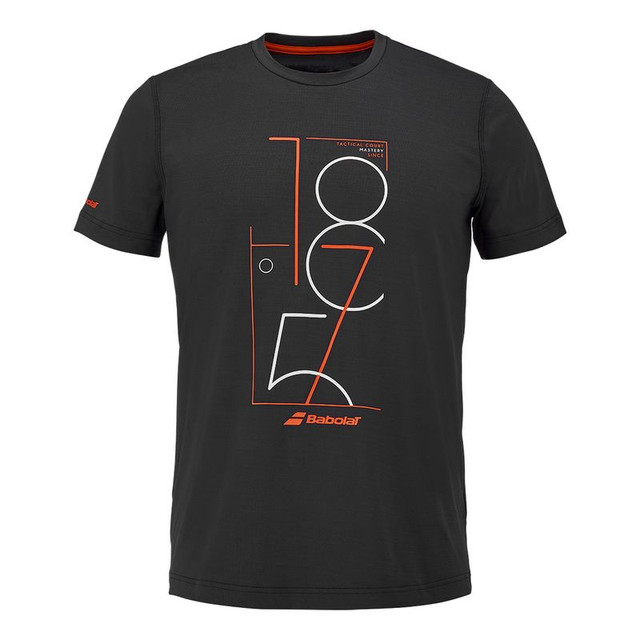 Babolat Exercise Graphic Tee Shirt Mens - Black/Black