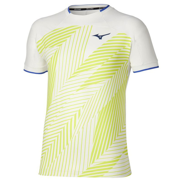 Mizuno Shadow Graphic Tee - White/Yellow