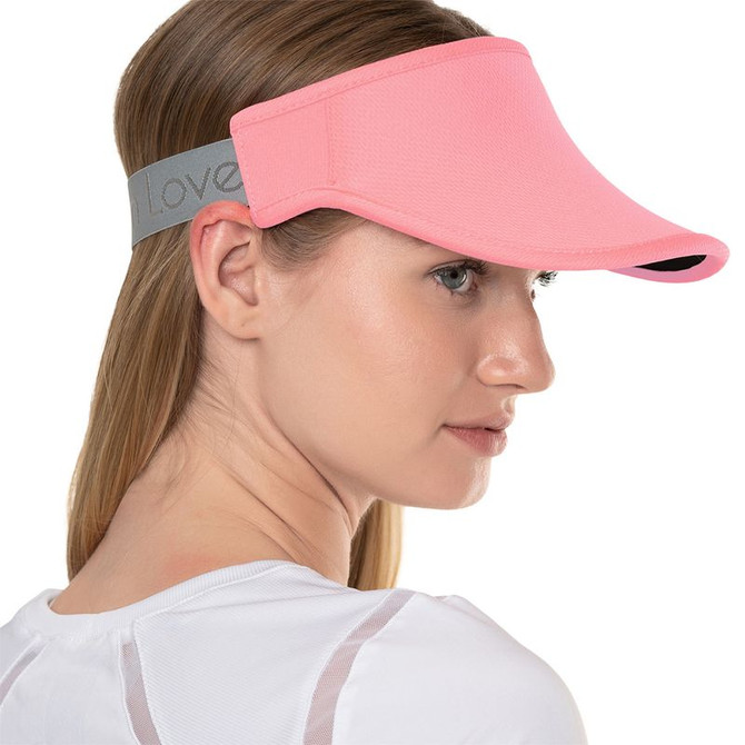 Lucky in Love Logo Stretch Visor - Flamingo