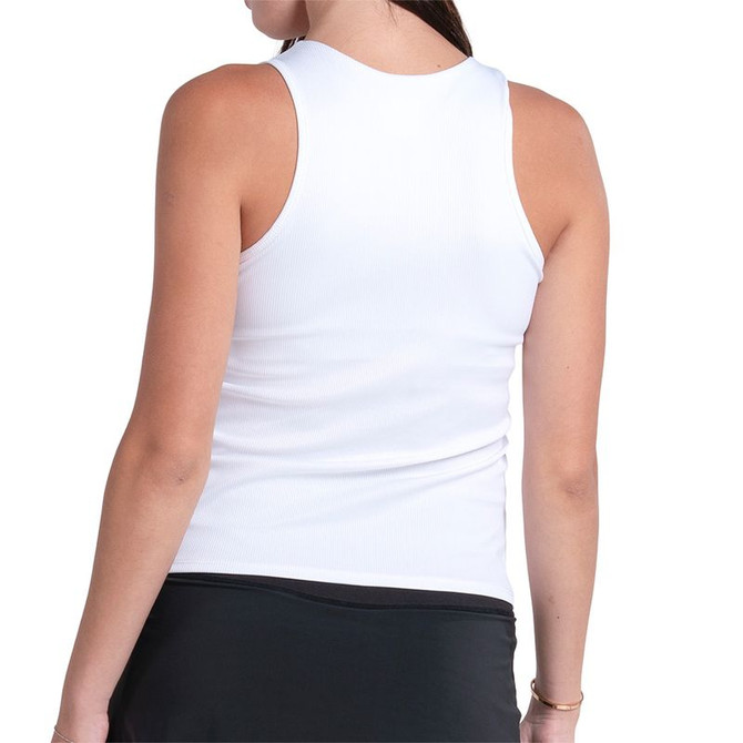 Lucky in Love Glow Set Stripe Tank Top - White
