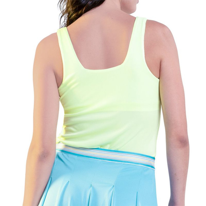 Lucky in Love Lavish Lane Squared Up Tank Top - Lemon Frost
