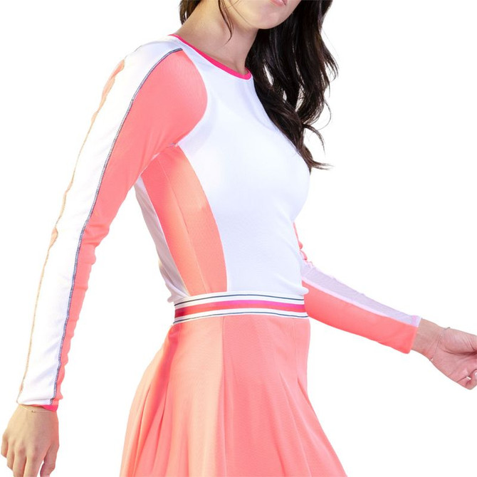 Lucky in Love Glow Set Topspin Long Sleeve Top - White