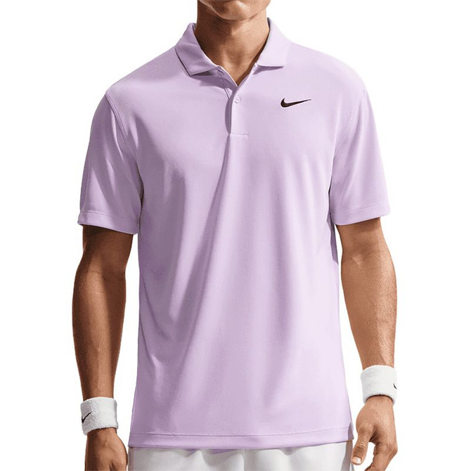 Nike Court Dri Fit Solid Polo Shirt - Violet Mist/Black