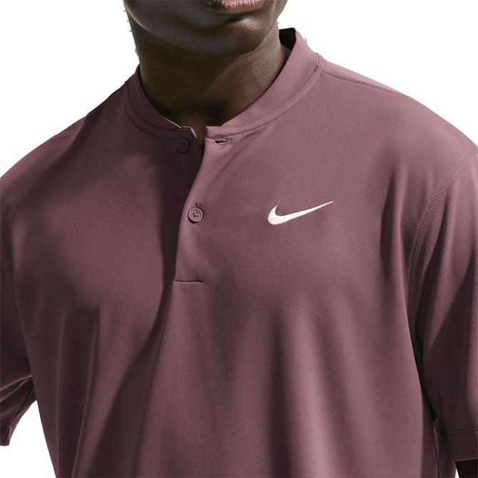 Nike Court Dri Fit Blade Solid Polo Shirt - Tattoo/White