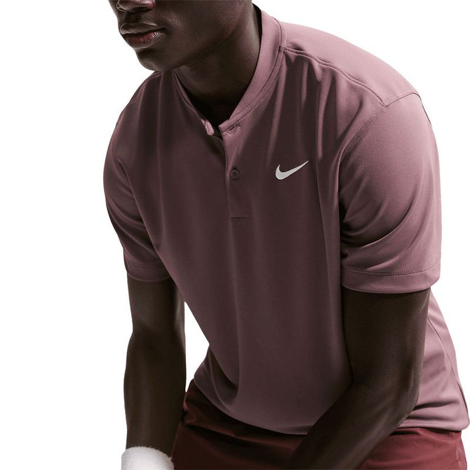 Nike Court Dri Fit Blade Solid Polo Shirt - Tattoo/White