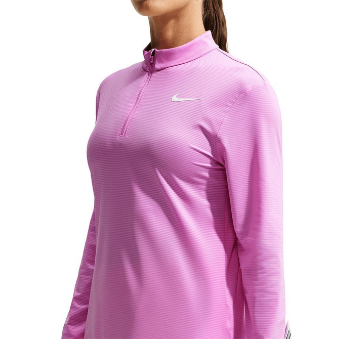 Nike Victory 1/2 Zip Long Sleeve Top - Light Magenta/White