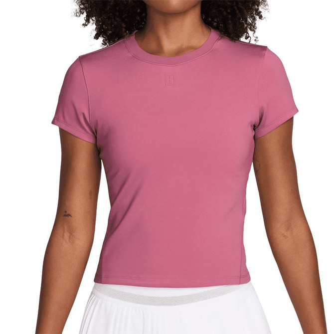 Nike Court Advantage Short Sleeve Top - Peony/White