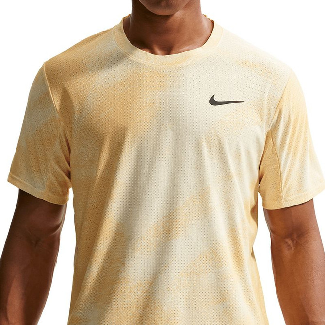 Nike Court Dri Fit Advantage Slam Crew - Alabaster/Topaz Gold/Black