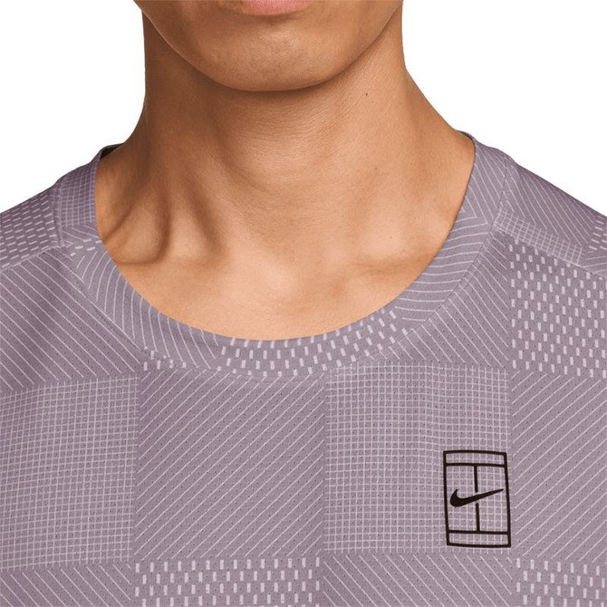Nike Court Printed Advantage Crew - Light Violet Ore/Black