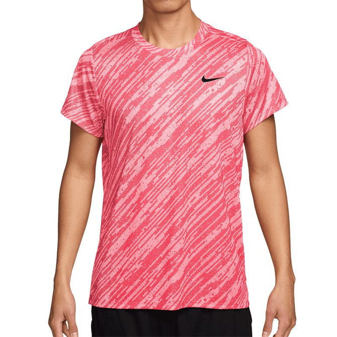 Nike Court Dri Fit Printed Victory Crew - Pink Foam/Black