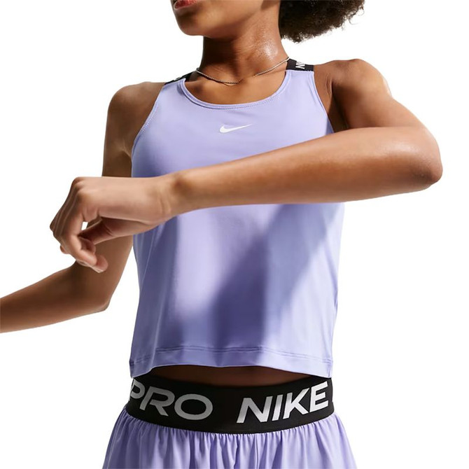 Nike Girls Pro Dri Fit Tank Top - Light Thistle/Black/White