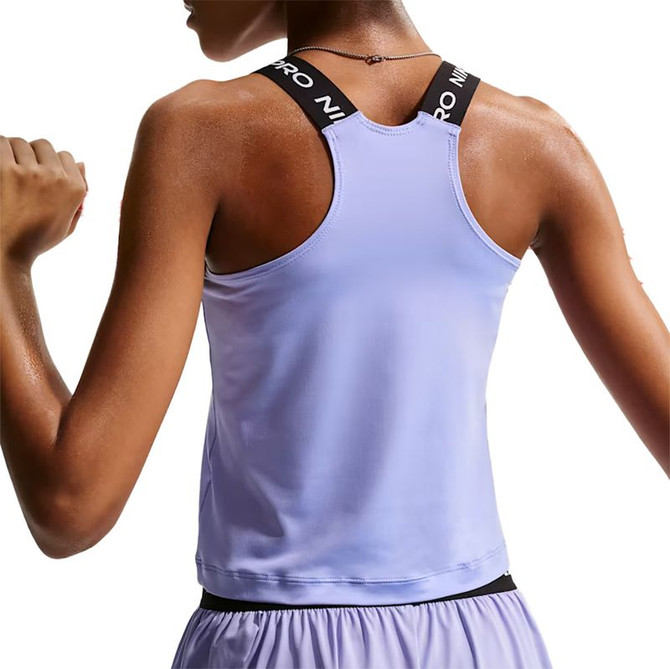 Nike Girls Pro Dri Fit Tank Top - Light Thistle/Black/White