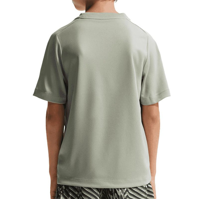 Nike Boys Dri Fit Printed Tee Shirt - Spruce Fog/White