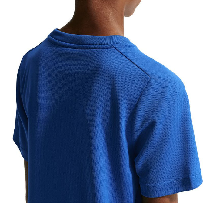 Nike Boys Dri Fit Printed Tee Shirt - Game Royal/White