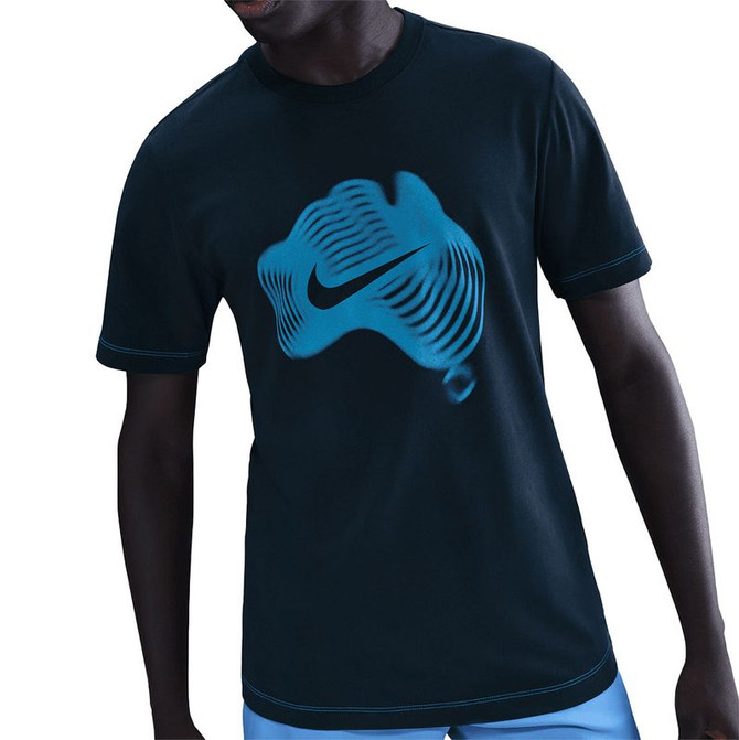 Nike Court Tee Shirt - Dark Obsidian/Photo Blue - Final Sale