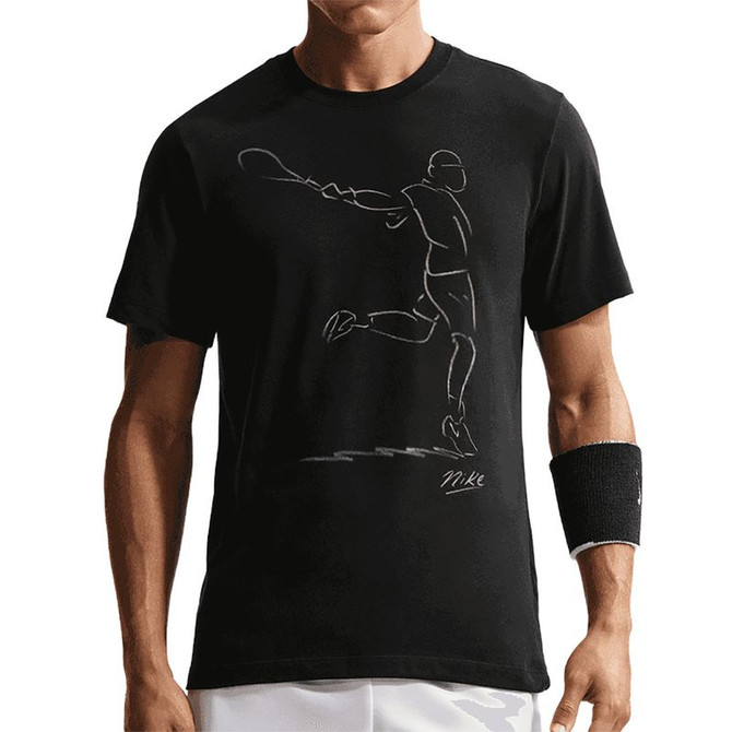 Nike Court Paris Tee Shirt - Black