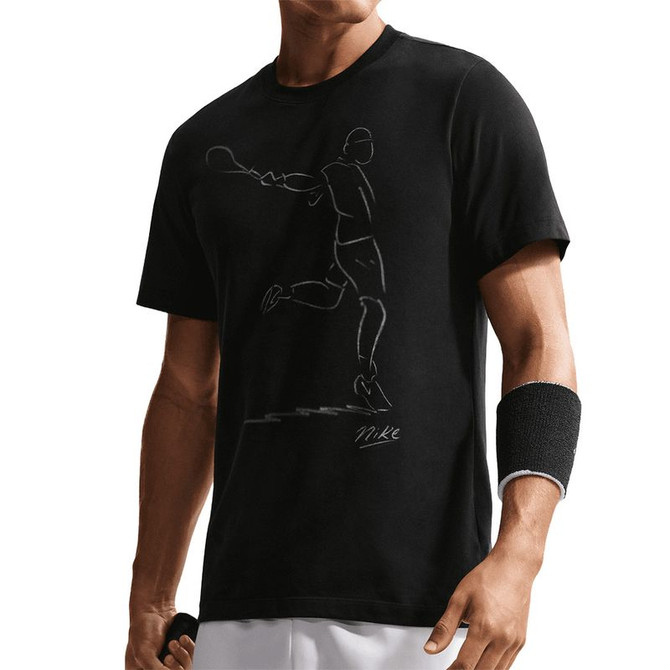 Nike Court Paris Tee Shirt - Black