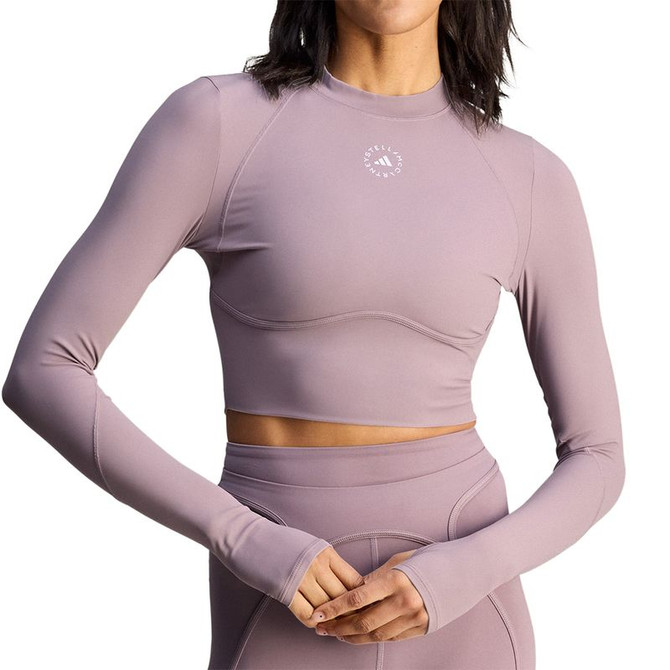 adidas by Stella McCartney Long Sleeve Crop Top - Legacy Purple