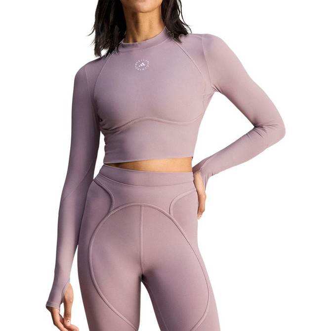 adidas by Stella McCartney Long Sleeve Crop Top - Legacy Purple