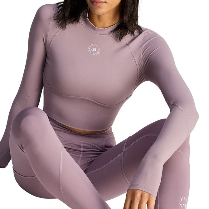 adidas by Stella McCartney Long Sleeve Crop Top - Legacy Purple