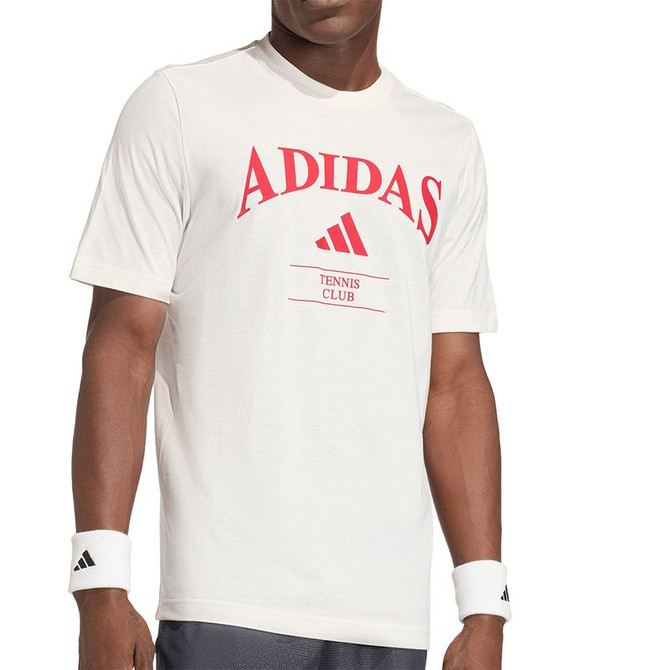 adidas Heritage Graphic Tee Shirt - Chalk White/Power Red