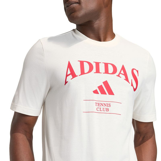 adidas Heritage Graphic Tee Shirt - Chalk White/Power Red