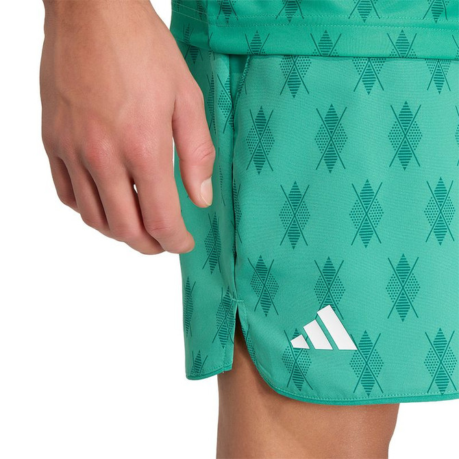 adidas Club Graphic 7 inch Short - Semi Court Green/Collegiate Green