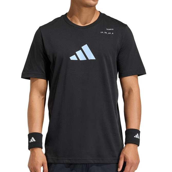 adidas Tennis Graphic Tee Shirt - Black