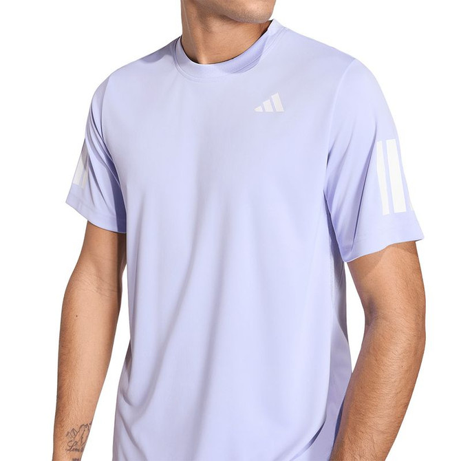 adidas Club 3 Stripe Tee Shirt - Violet Tone