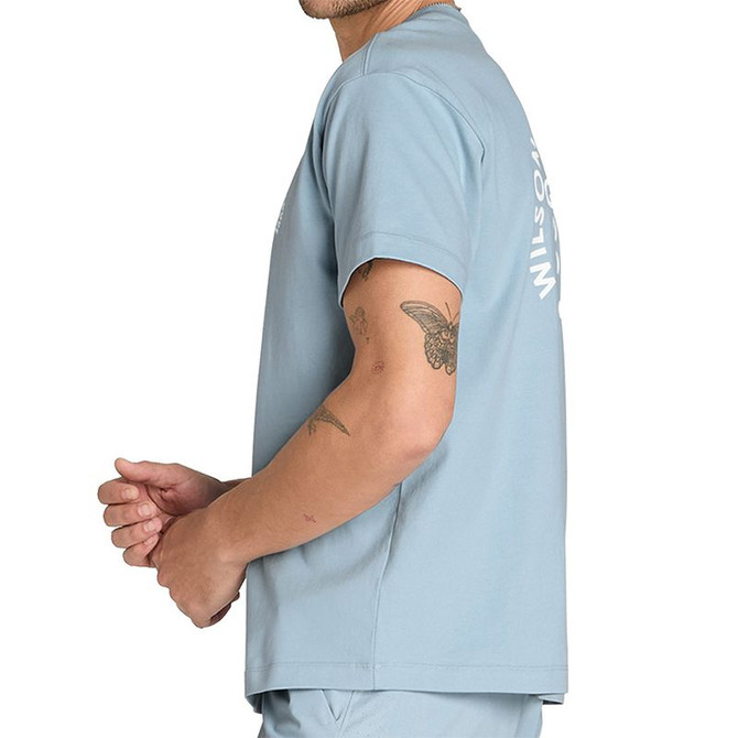 Wilson Classic Cotton Graphic Tee Shirt - Blue Fog