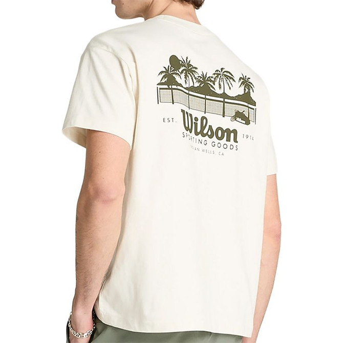 Wilson Classic Cotton Graphic Tee Shirt - Sandrift
