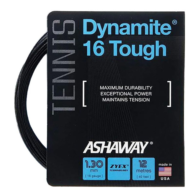 Ashaway Dynamite Tough 16G Black Tennis String