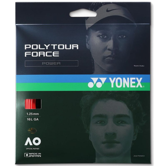 Yonex POLYTOUR FORCE 125 16L Bright Red Tennis String