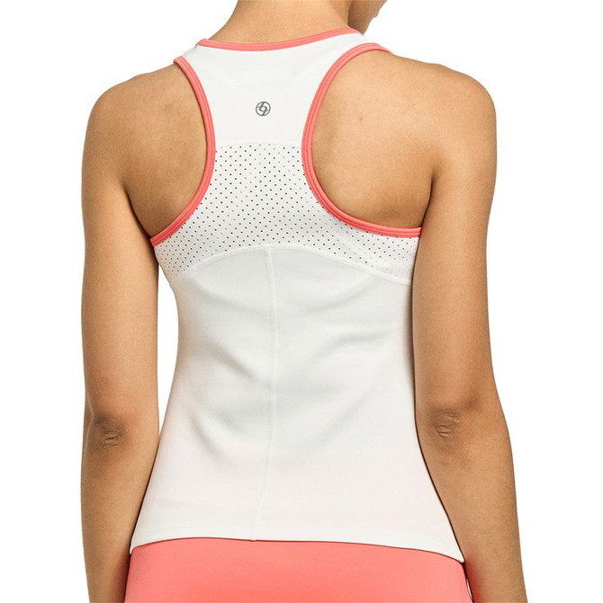 Lija Club Edit Starter Tank Top - White/Coral Reef