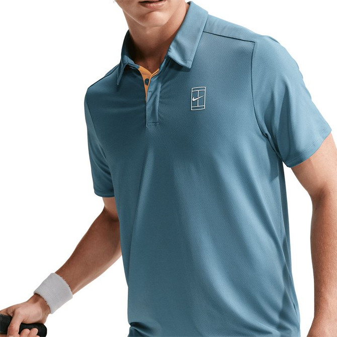 Nike Court Advantage Polo - Smokey Blue/White