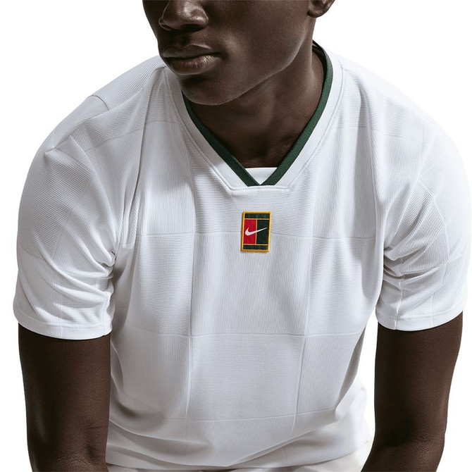 Nike Court Dri Fit Slam Crew - White/Gorge Green