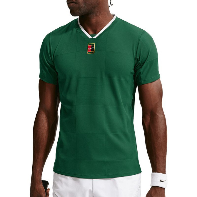 Nike Court Dri Fit Slam Crew - Gorge Green/White