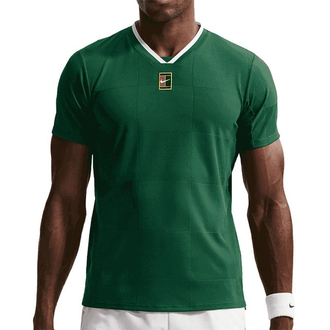 Nike Court Dri Fit Slam Crew - Gorge Green/White