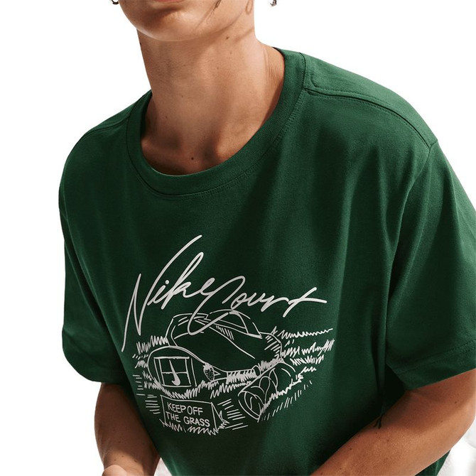 Nike Court London Crop Tee Shirt - Gorge Green