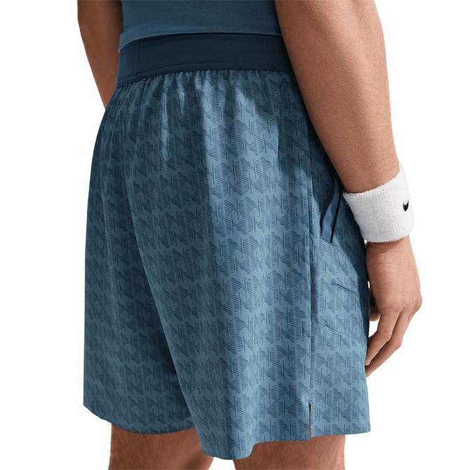 Nike Court 6 inch Advantage Printed Short - New Slate/Armory Navy/White