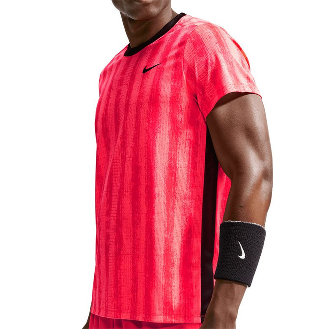 Nike Court Printed Victory Crew - Bright Crimson/Black